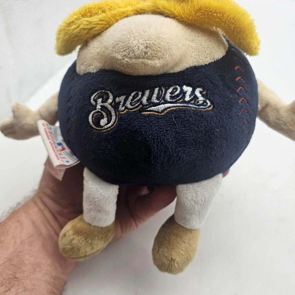 Milwaukee Brewers Plush Figure One Size Blue MLB Baseball Genuine Merchandise